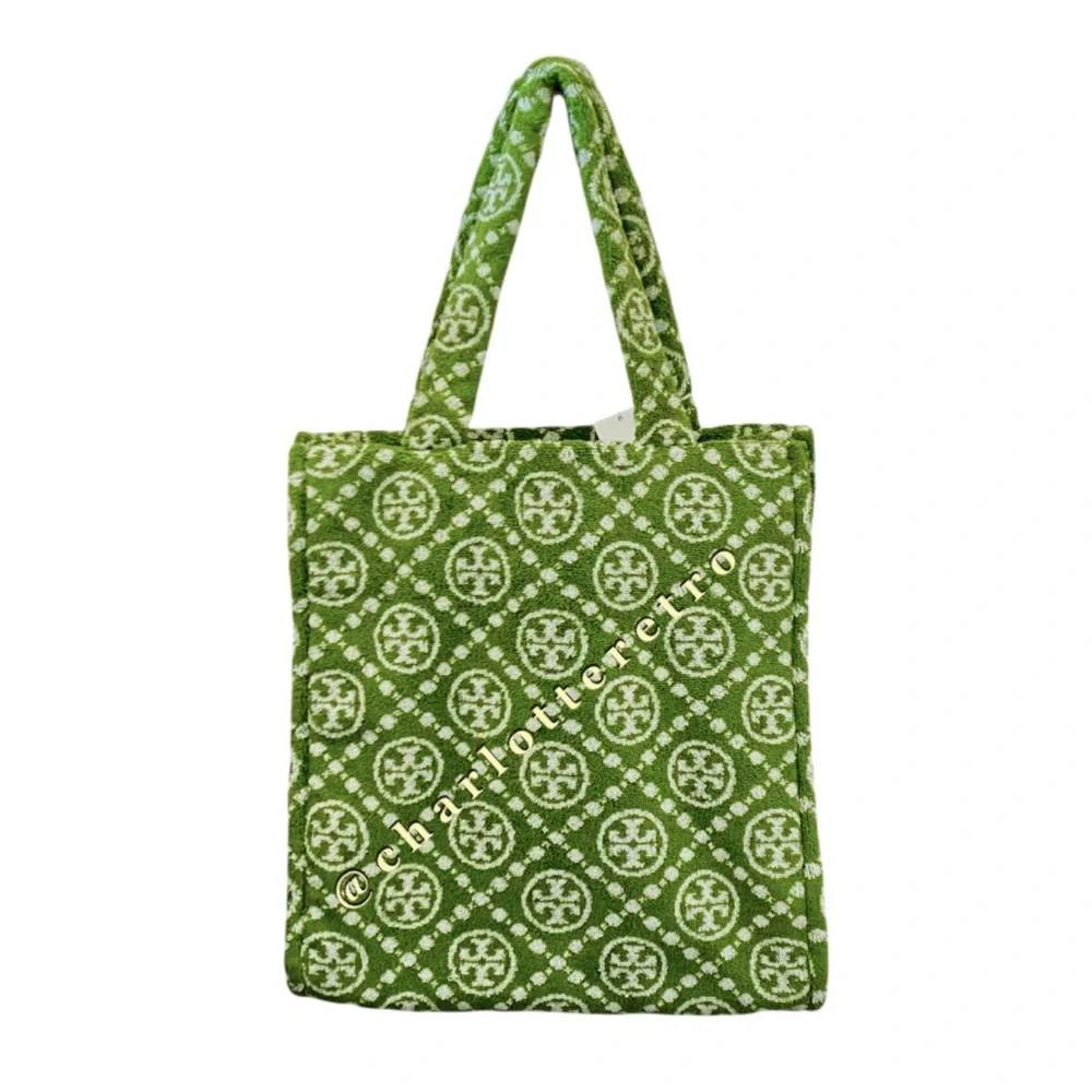 NWT $298 Tory Burch • T Monogram Terry Tote